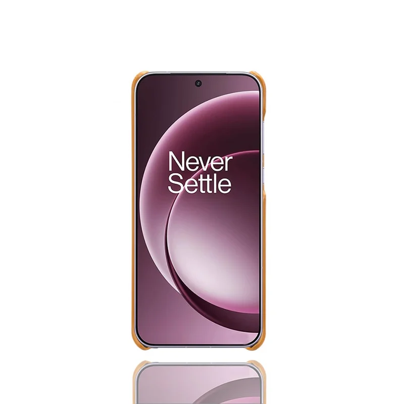 Custodia OnePlus 15 5G Doppio Slot per Schede in Pelle PU + Copertura per Telefono in PC Rigido - Arancione