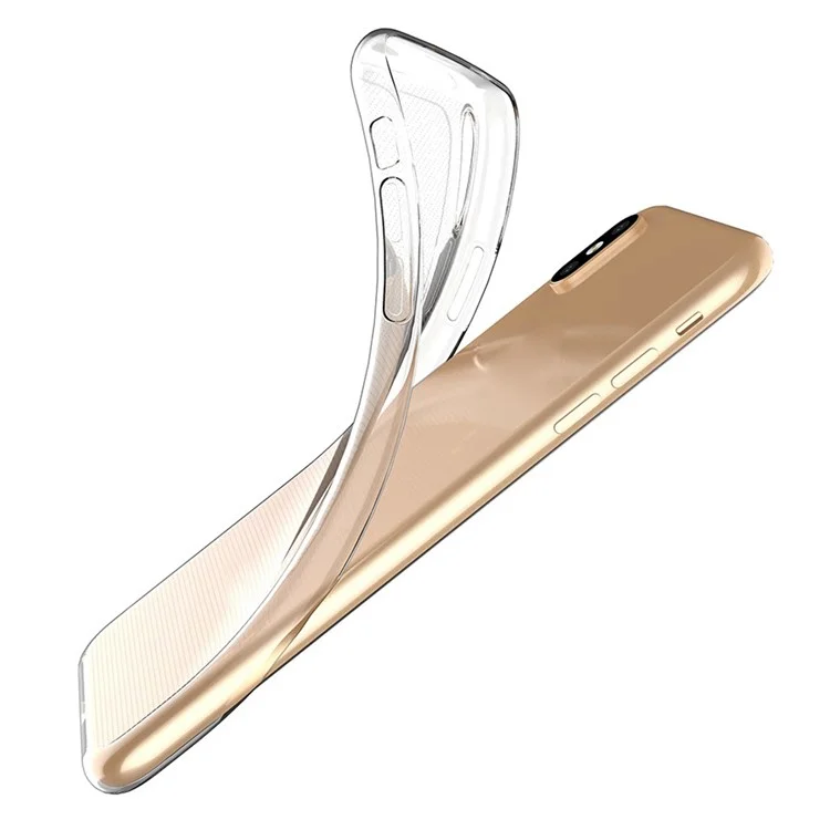 Para iPhone X / XS 5.8 polegadas Ultra Slim Super Clear Anti-scratch Capa de Celular Antichoque Flexível Capa de TPU