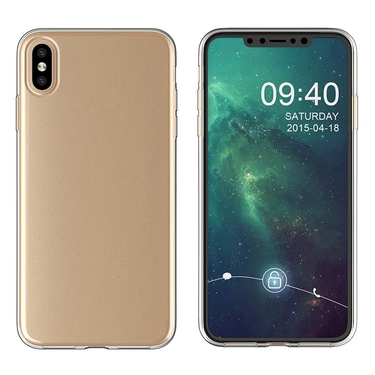 Para iPhone X / XS 5.8 polegadas Ultra Slim Super Clear Anti-scratch Capa de Celular Antichoque Flexível Capa de TPU