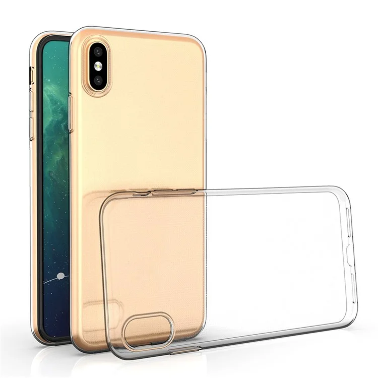 Para iPhone X / XS 5.8 polegadas Ultra Slim Super Clear Anti-scratch Capa de Celular Antichoque Flexível Capa de TPU