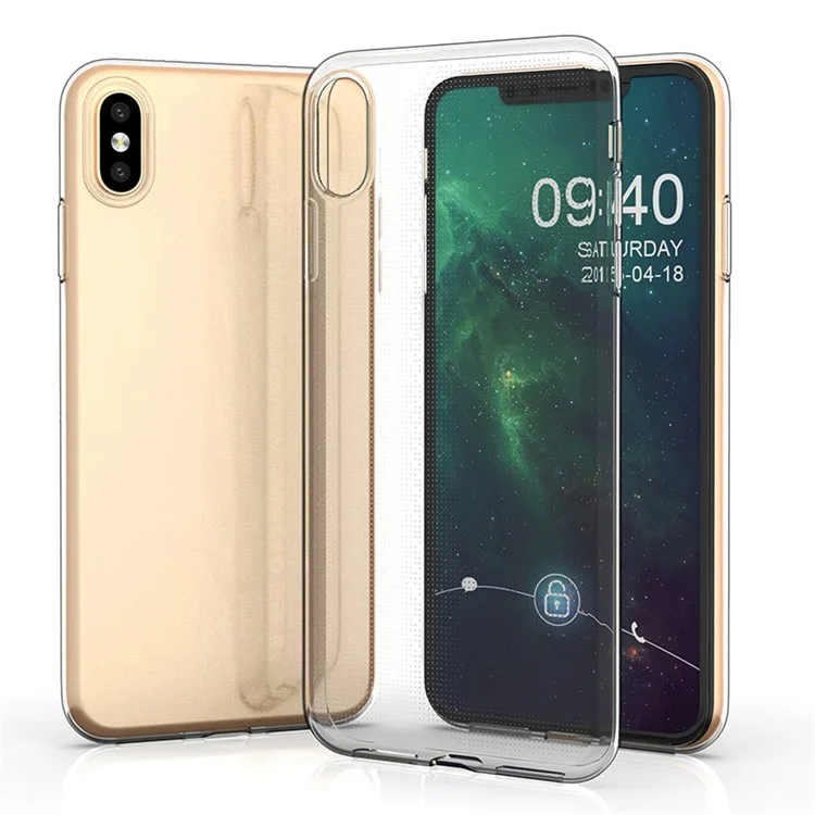 Para iPhone X / XS 5.8 polegadas Ultra Slim Super Clear Anti-scratch Capa de Celular Antichoque Flexível Capa de TPU