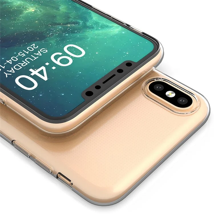 Para iPhone X / XS 5.8 polegadas Ultra Slim Super Clear Anti-scratch Capa de Celular Antichoque Flexível Capa de TPU