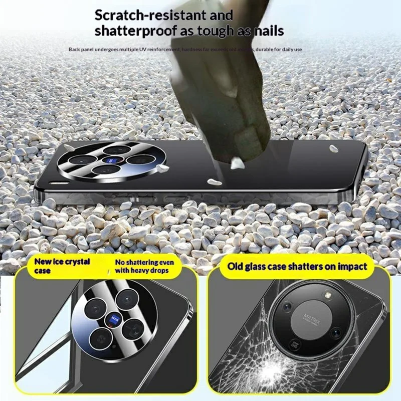 For vivo X300 5G Case Electroplating PC Phone Back Cover with Camera Lens Protector - Black