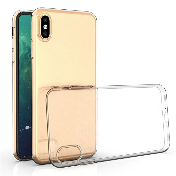 Tampa do Telefone Transparente Para Iphone XS Máximo de 6,5 Polegadas, Capa de Celular Flexível de TPU Ultrafada Ultrafada