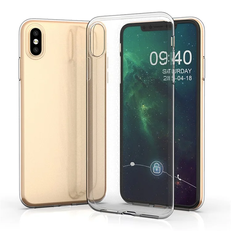 Прозрачный чехол для iPhone XS Max 6.5 дюйма, ультратонкий противоударный гибкий чехол из ТПУ для сотового телефона