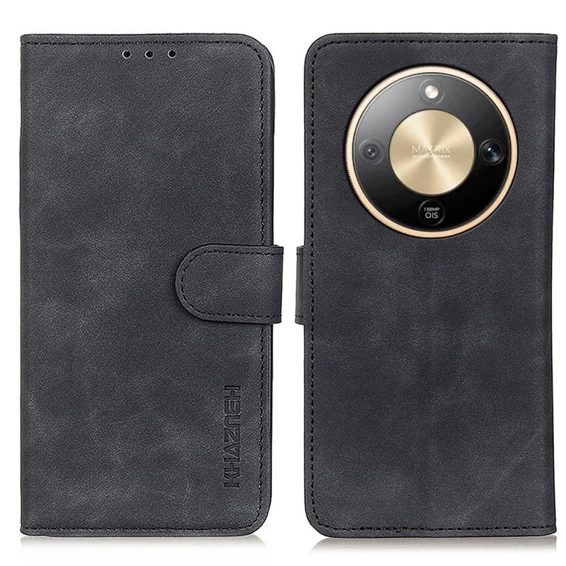 KHAZNEH Per onore X9d 5G / Magic8 Lite 5G Custodia in pelle PU Texture retrò Custodia per telefono - Nero
