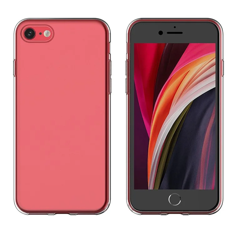 Étui de protection anti-poussière pour iPhone 8 / 7 / SE (2020) / SE (2022) Ultra Slim HD Clear Shockproof Flexible TPU Cover