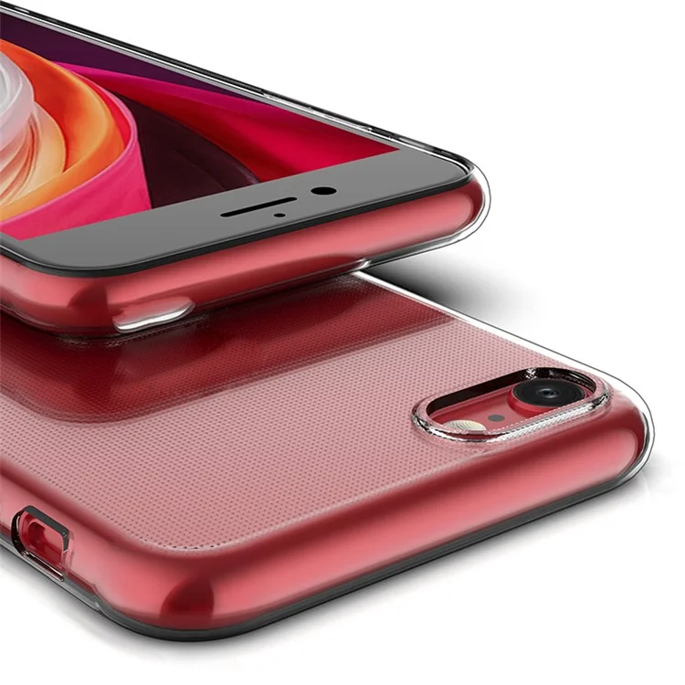 Étui de protection anti-poussière pour iPhone 8 / 7 / SE (2020) / SE (2022) Ultra Slim HD Clear Shockproof Flexible TPU Cover