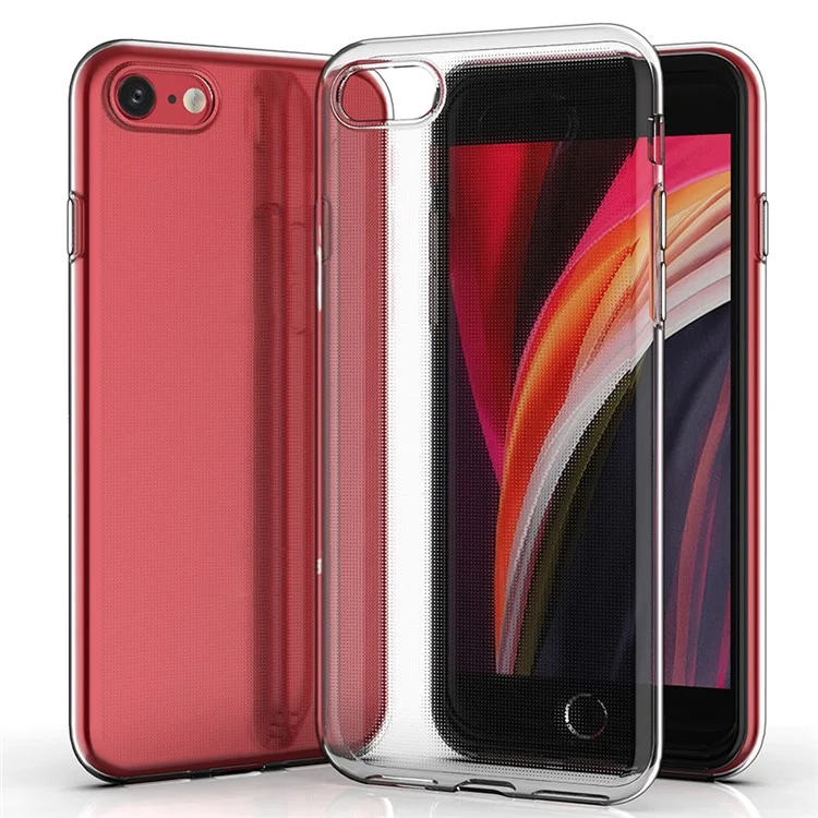 Étui de protection anti-poussière pour iPhone 8 / 7 / SE (2020) / SE (2022) Ultra Slim HD Clear Shockproof Flexible TPU Cover
