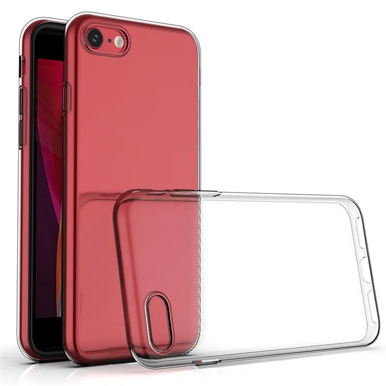 Étui de protection anti-poussière pour iPhone 8 / 7 / SE (2020) / SE (2022) Ultra Slim HD Clear Shockproof Flexible TPU Cover