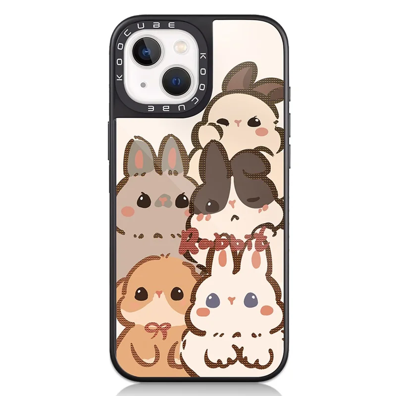 Per iPhone 14 Custodia Compatibile con MagSafe Stampa a Motivi TPU PC Vetro in Alluminio-silicio Cover per Telefono - Stile A