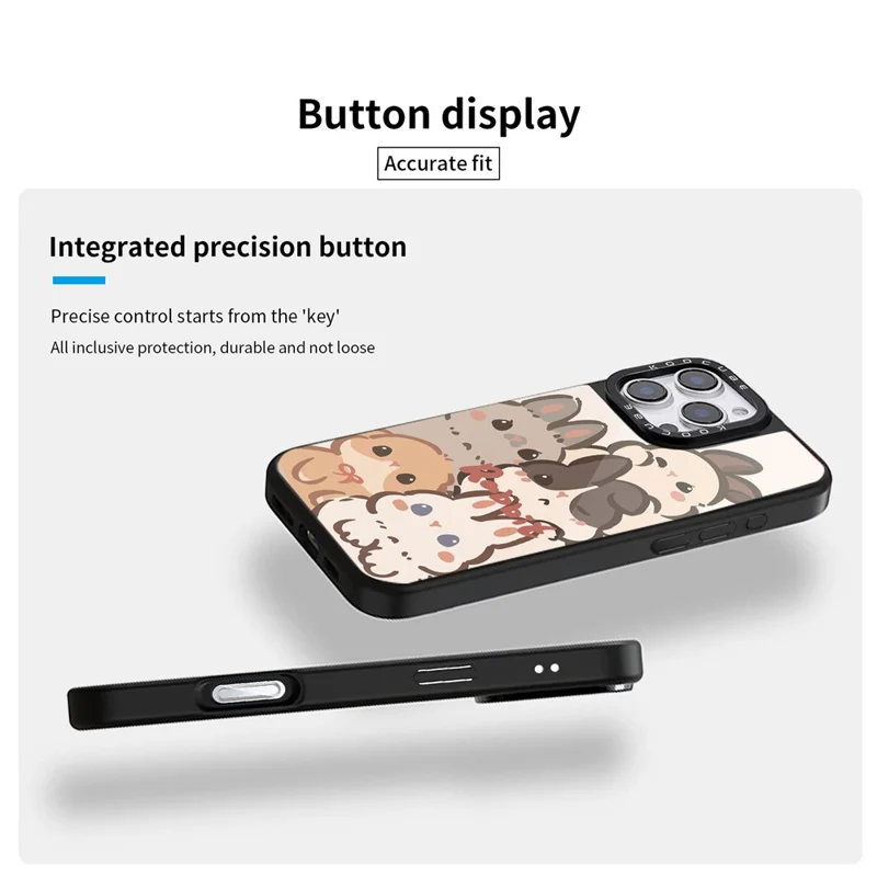 Hoes voor iPhone 15 Pro Max, compatibel met MagSafe, patroonprint, TPU/PC, hoog aluminium-silicium glas telefoonhoes - stijl A