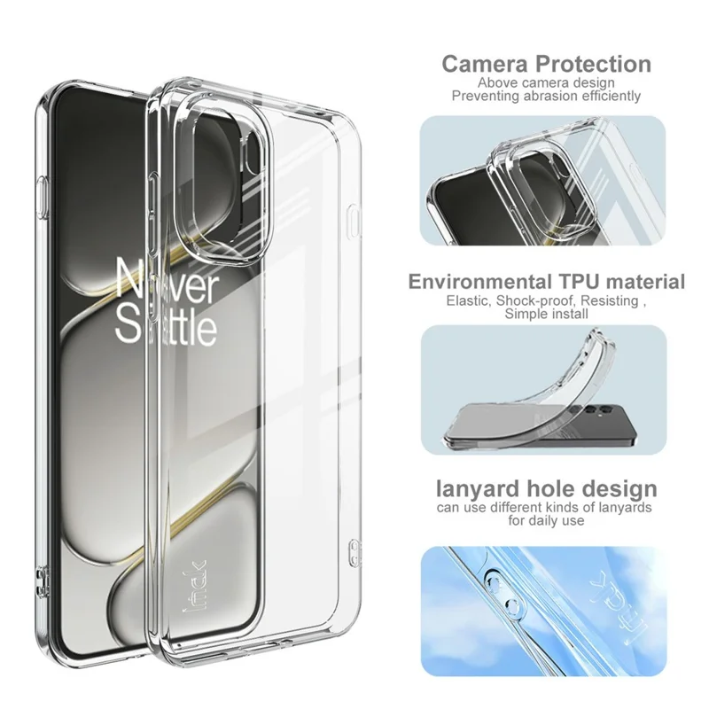 IMAK UX-5 Series For OnePlus Ace 6T 5G / Ace 6 5G  /  15R 5G Transparent TPU Phone Case Protective Phone Cover