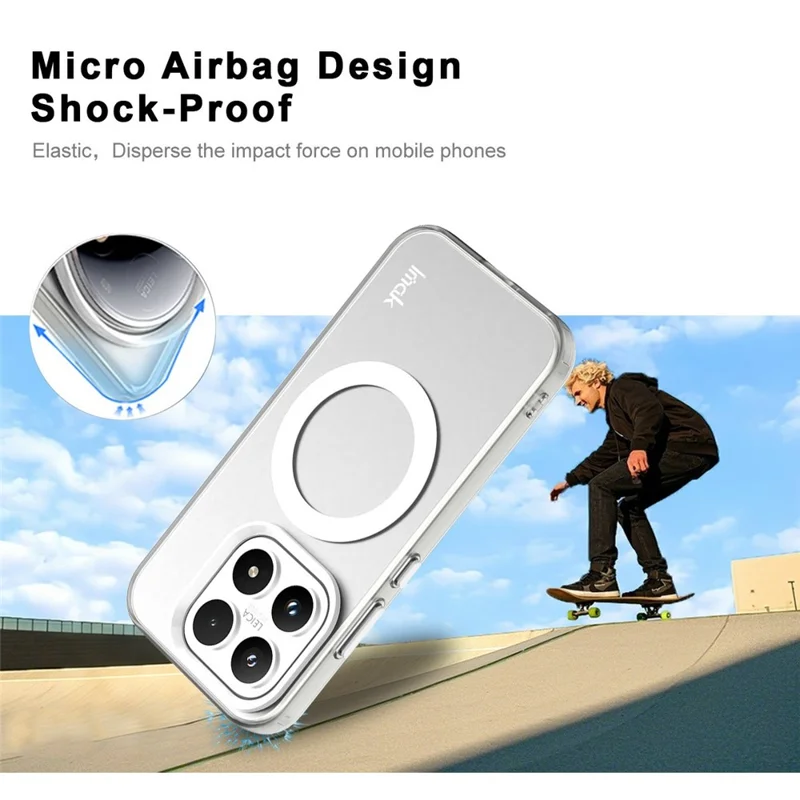 IMAK For Xiaomi 17 Case Magnetic Case PC + TPU Protective Phone Back Cover - White