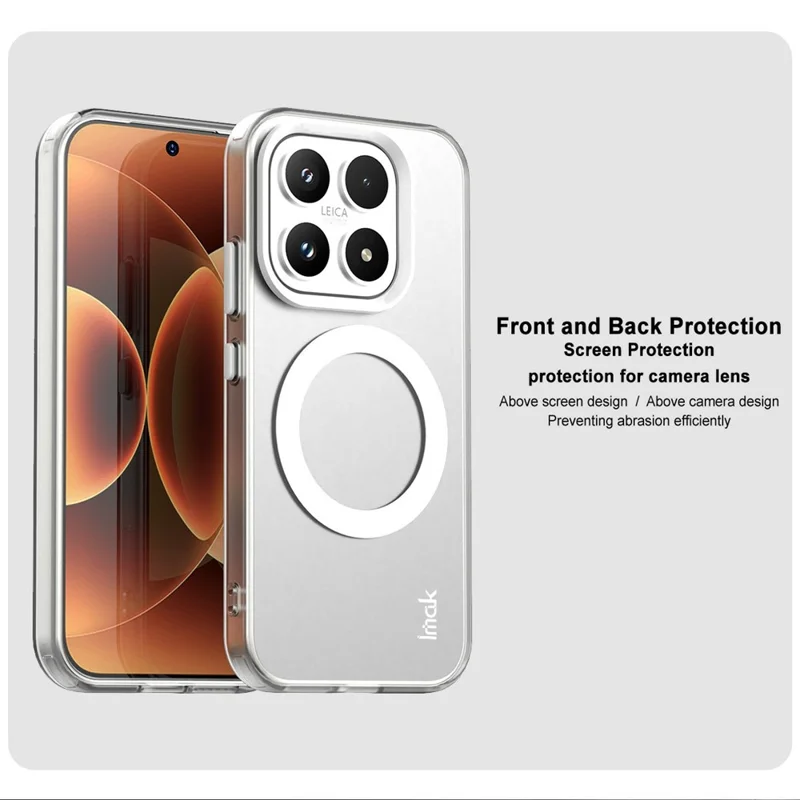 IMAK For Xiaomi 17 Case Magnetic Case PC + TPU Protective Phone Back Cover - White