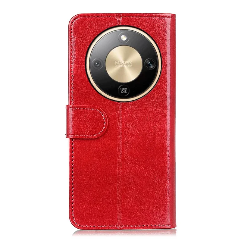 Per Honor Magic8 Lite 5G / X9d 5G Custodia Crazy Horse Texture Pelle PU Supporto per Telefono - Rosso