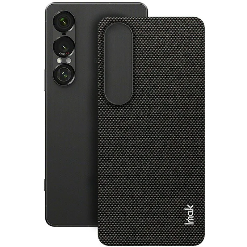Étui pour Sony Xperia 1 VII de la série IMAK Ruiyi - Texture en tissu et cuir + Coque arrière en PC - Noir