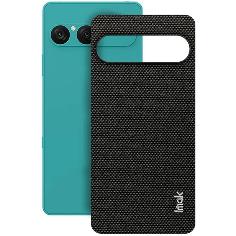 IMAK Ruiyi Series for Sony Xperia 10 VII Case Fabric Texture Leather + PC Phone Back Cover - Black