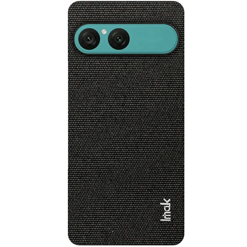 IMAK Ruiyi Series for Sony Xperia 10 VII Case Fabric Texture Leather + PC Phone Back Cover - Black