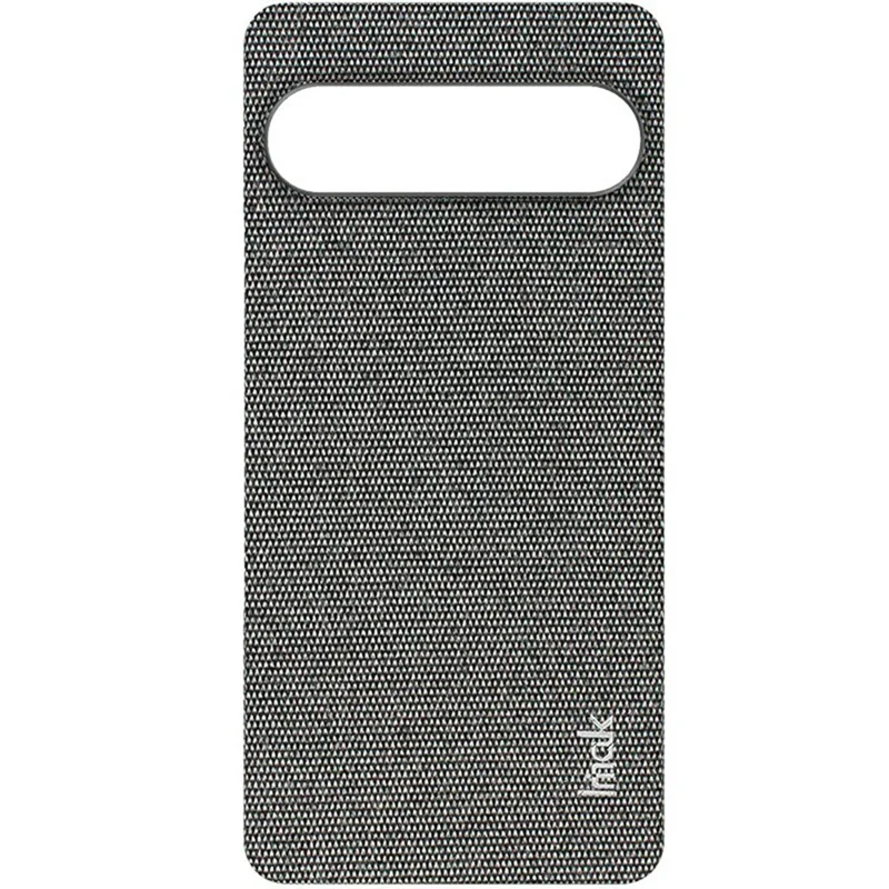 IMAK Ruiyi Series pour Sony Xperia 10 VII Étui Texture Tissu Cuir + Coque Arrière PC - Gris Foncé
