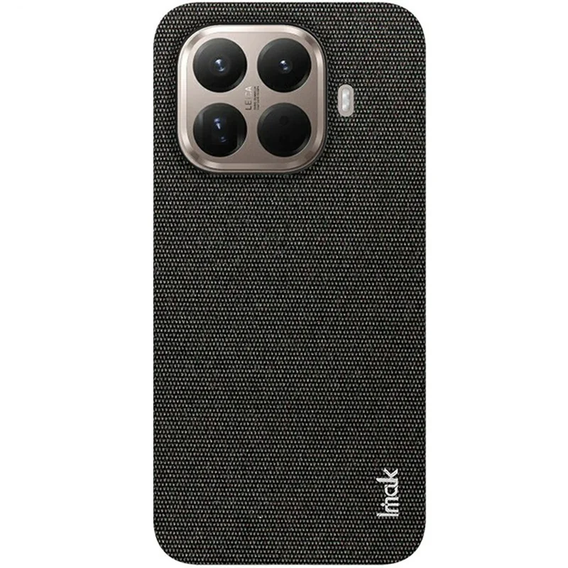 IMAK Ruiyi Series for Xiaomi 15T Pro Case Fabric Texture Leather + PC Phone Back Cover - Black