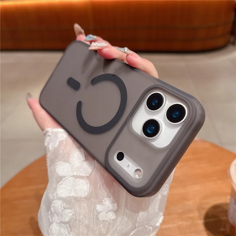 Capa de Telefone Compatível com iPhone 17 Pro Max Phone Case com MagSafe TPU PC Skin-Feel - Verde