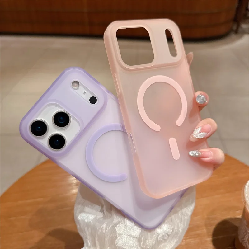 For iPhone 17 Pro Phone Case Compatible with MagSafe TPU PC Skin-Feel Phone Back Cover - Green