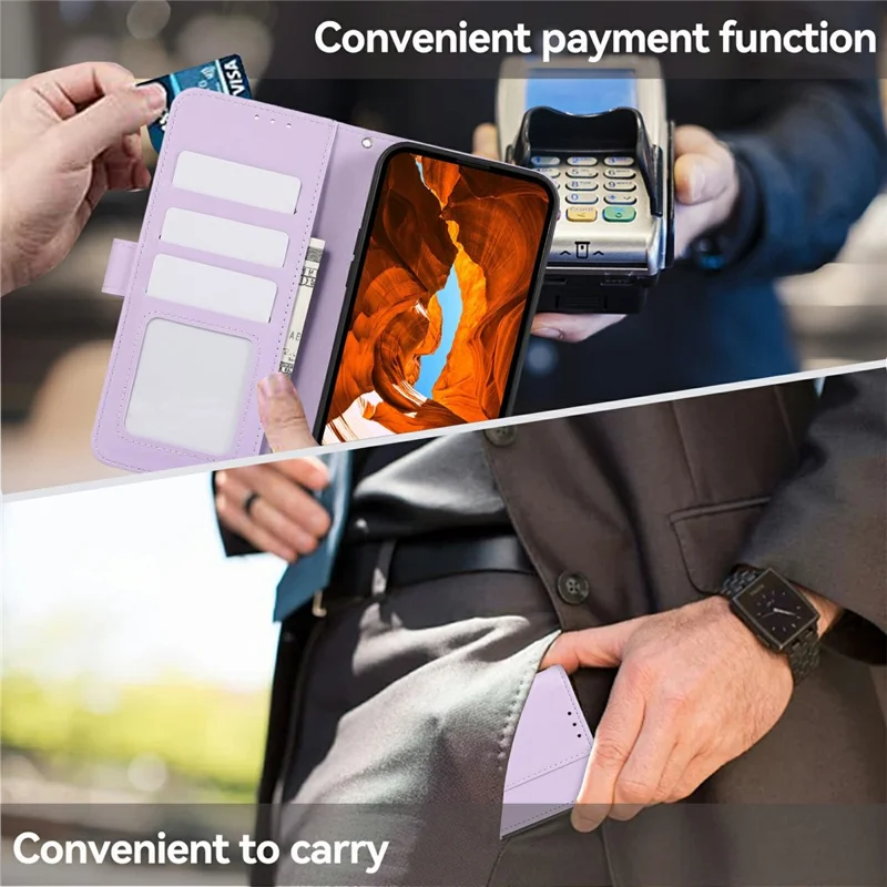 Capa Xiaomi Redmi K90 5G RFID Blocking Flip Leather - Roxo