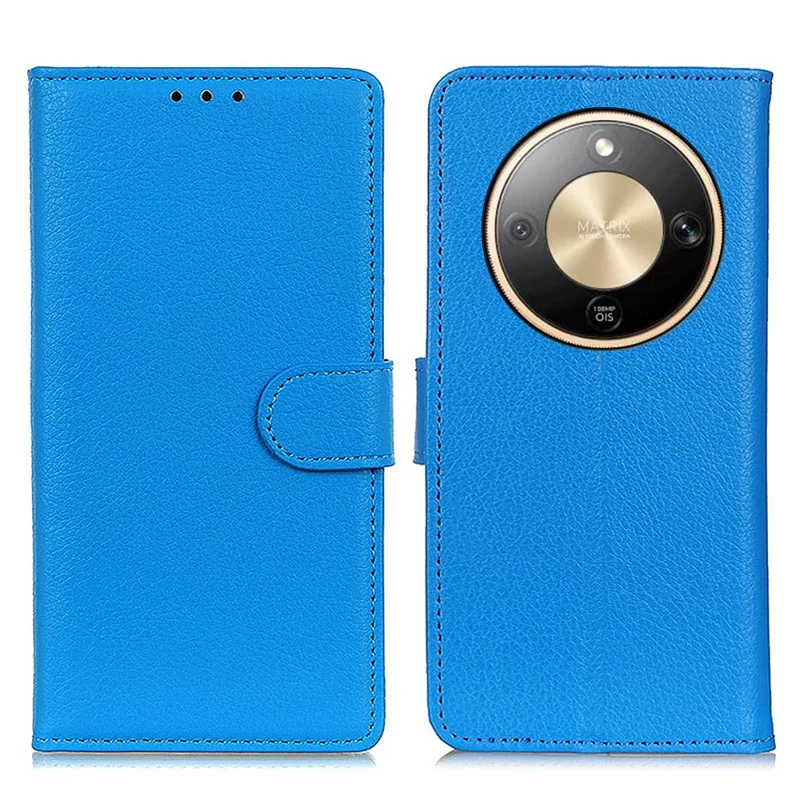 Per Honor X9d 5G / Magic8 Lite 5G Custodia Portafoglio in Pelle PU Texture Litchi - Blu