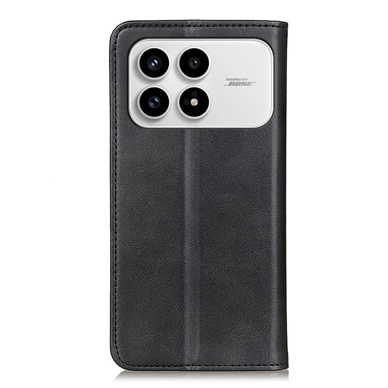 Funda para Xiaomi Redmi K90 5G - Cuero dividido Flip Wallet Phone Cover - Negro