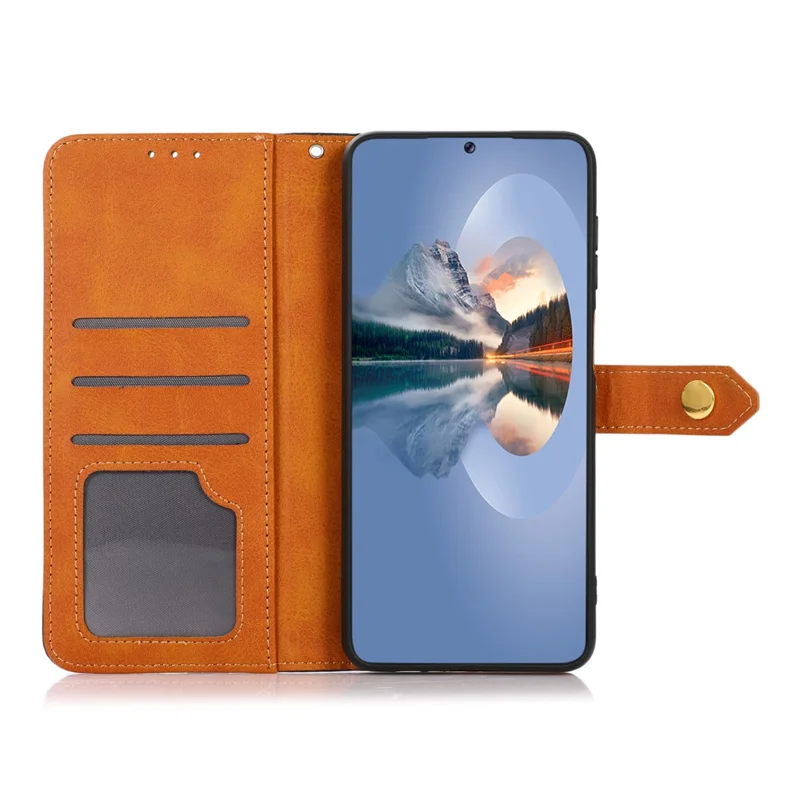 KHAZNEH For Motorola Edge 70 5G Wallet Phone Case Stand Leather Flip Cover - Brown