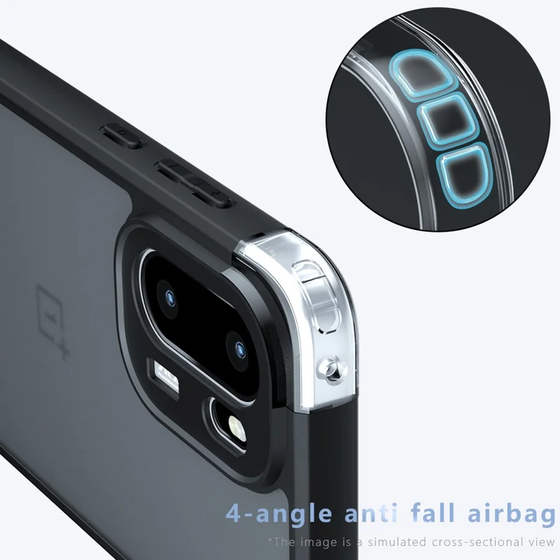 For OnePlus 15R 5G / Ace 6T 5G / Ace 6 5G Case Skin-Touch TPU + PC Matte Phone Back Cover, Transparent Black
