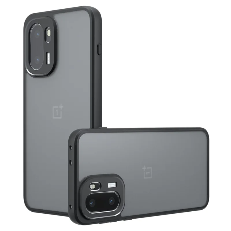 For OnePlus 15R 5G / Ace 6T 5G / Ace 6 5G Case Skin-Touch TPU + PC Matte Phone Back Cover, Transparent Black