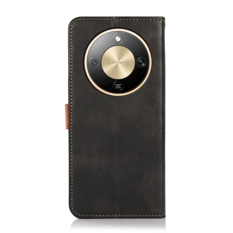 KHAZNEH Brieftasche Handyhülle Für Honor Magic8 Lite 5G / X70 5G / X9d 5G Ständer Leder Flip Cover - Schwarz