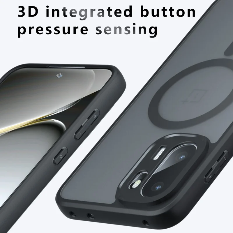 For OnePlus 15R 5G / Ace 6T 5G / Ace 6 5G Magnetic Case TPU + PC Matte Skin Touch Phone Cover