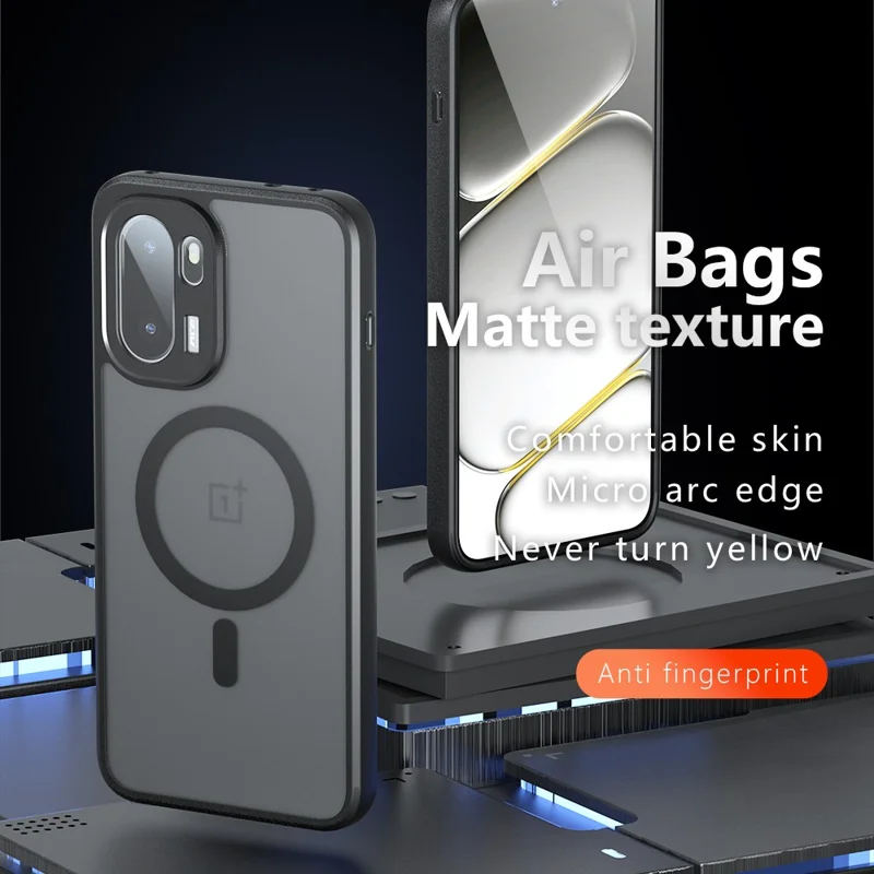 For OnePlus 15R 5G / Ace 6T 5G / Ace 6 5G Magnetic Case TPU + PC Matte Skin Touch Phone Cover