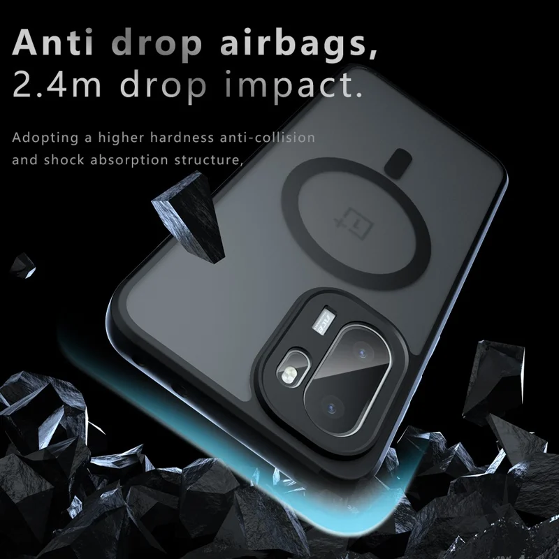 For OnePlus 15R 5G / Ace 6T 5G / Ace 6 5G Magnetic Case TPU + PC Matte Skin Touch Phone Cover