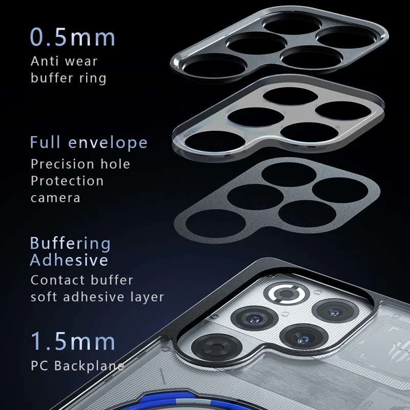 For ZTE nubia RedMagic 11 Pro 5G Case TPU + PC Shockproof Clear Phone Cover