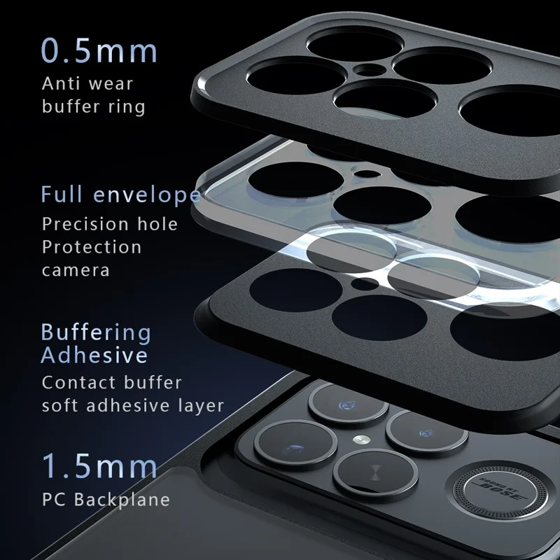 Voor Xiaomi Redmi K90 Pro Max 5G / Poco F8 Ultra hoesje Skin-Touch TPU + PC matte telefoonhoes, transparant zwart