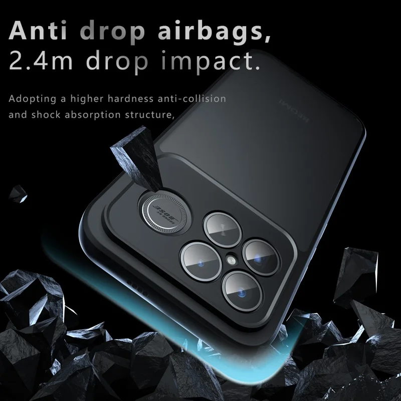 Voor Xiaomi Redmi K90 Pro Max 5G / Poco F8 Ultra hoesje Skin-Touch TPU + PC matte telefoonhoes, transparant zwart