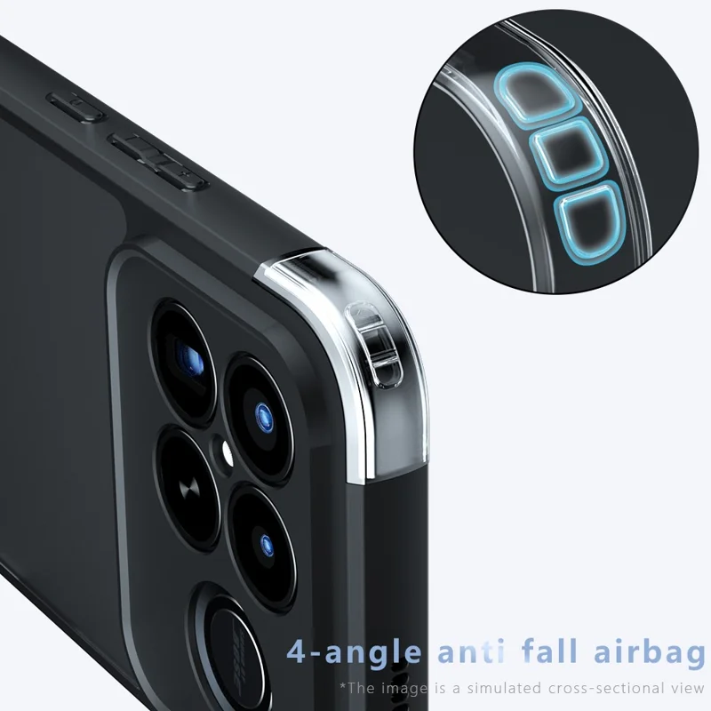 Voor Xiaomi Redmi K90 Pro Max 5G / Poco F8 Ultra hoesje Skin-Touch TPU + PC matte telefoonhoes, transparant zwart