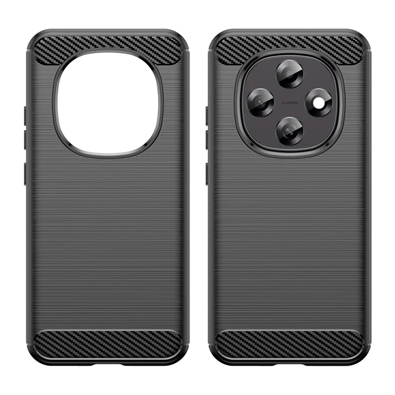 Étui de protection pour Oppo F31 Pro 5G - Texture fibre de carbone brossée - Noir