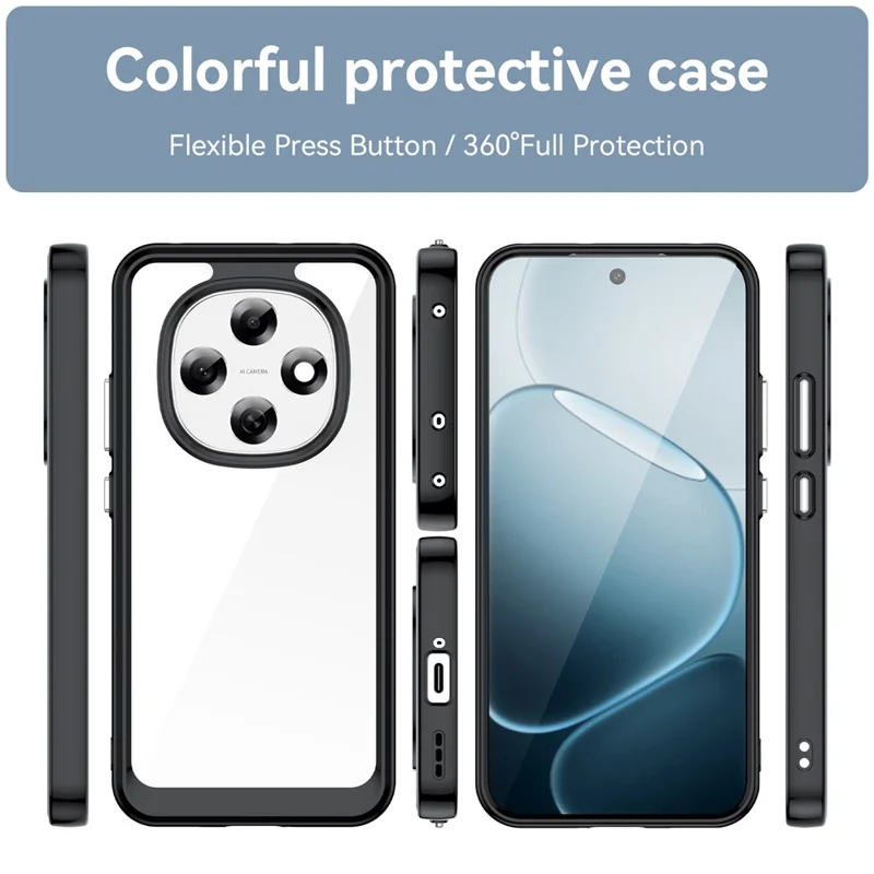 Capa Oppo F31 Pro 5G TPU + Acrílico Proteção Transparente - Preta