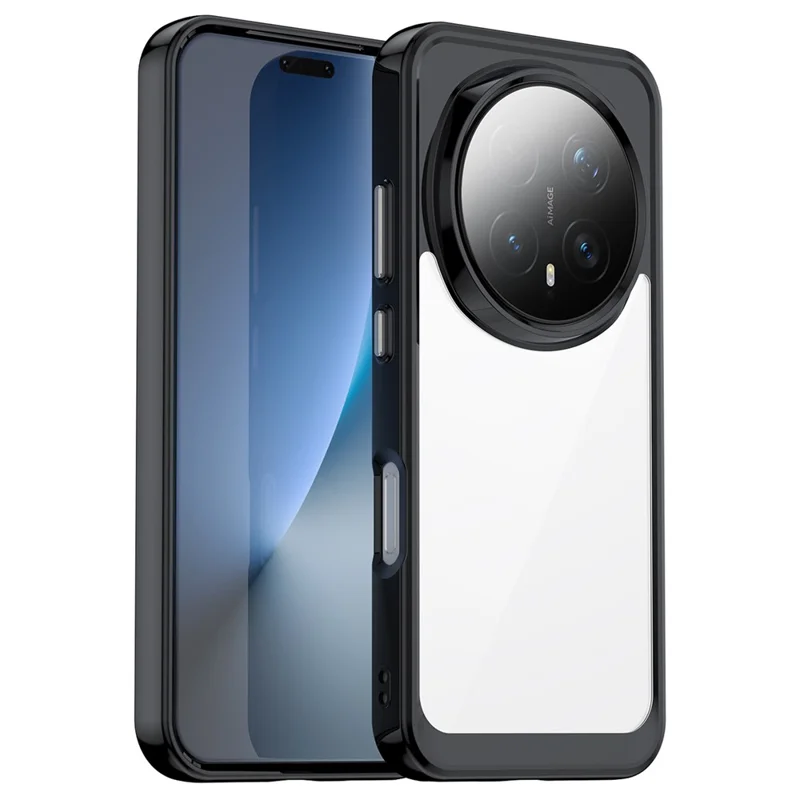 For Honor Magic8 Pro 5G Case TPU + Acryl Beskyttende Clear Telefondæksel - Sort