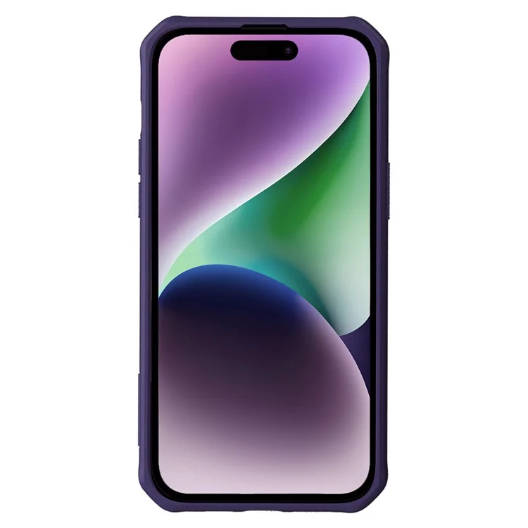 NILLKIN Strap Magnetic Case for iPhone 14 Pro Max, TPU+PC Anti-drop Case Protective Back Cover Compatible with MagSafe Charging - Purple