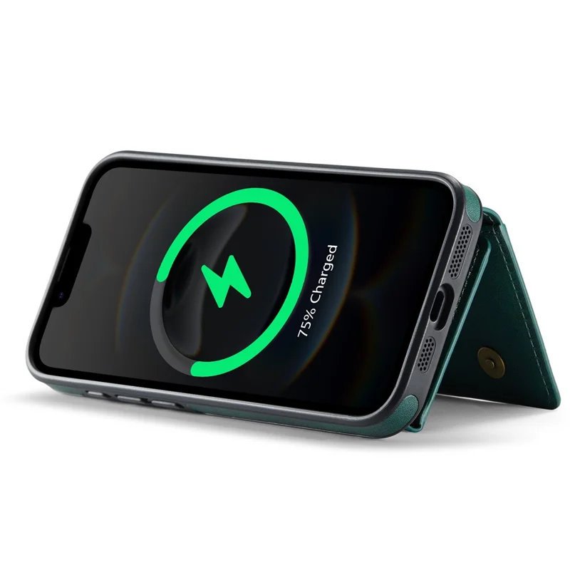 MAGKING K4 Series Para iPhone 16e Funda Compatible con MagSafe Cartera Desmontable PU TPU PC Cubierta de Teléfono - Verde