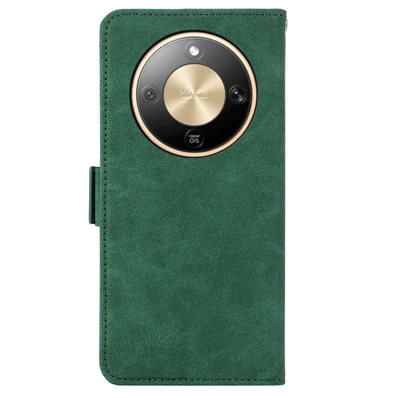 ABEEL For Honor Magic8 Lite 5G / X70 5G / X9d 5G Capa de Couro PU Folio Stand View Bloqueio RFID Capa de Telefone - Verde