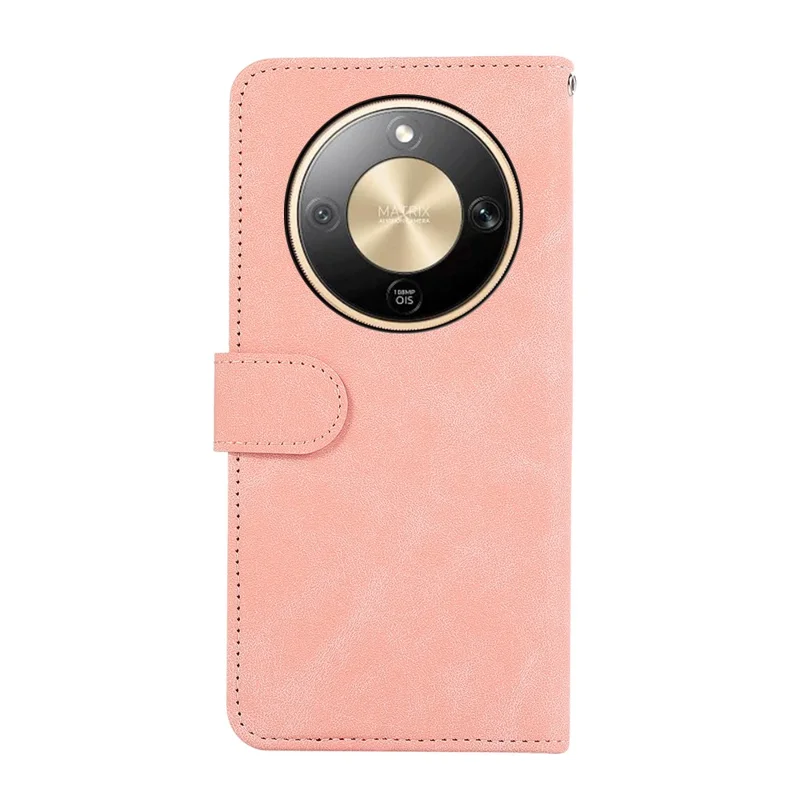 ABEEL For Honor Magic8 Lite 5G / X70 5G / X9d 5G Case Color Splicing Leather Flip Phone Cover RFID Blocking - Pink