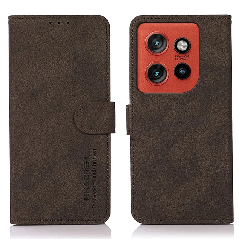 KHAZNEH Para Motorola Edge 60 Neo 5G / 50 Neo 5G Funda Cartera de Piel de PU Antiarañazos con Soporte para Teléfono - Marrón