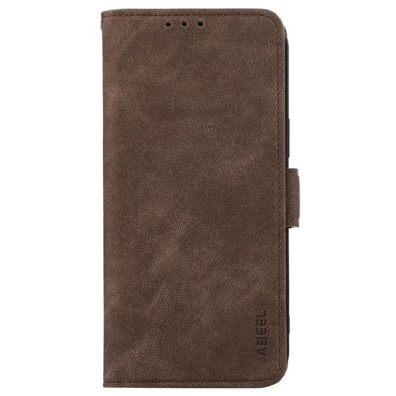 ABEEL For Motorola Edge 70 5G Case PU Leather Folio Stand View RFID Blocking Phone Cover - Brown